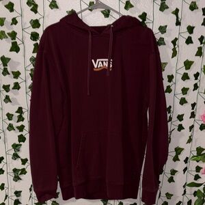 Vans Burgundy Hoodie with Logo